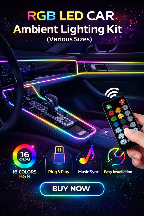 Car Interior LED Ambient Light Strip with Voice Control